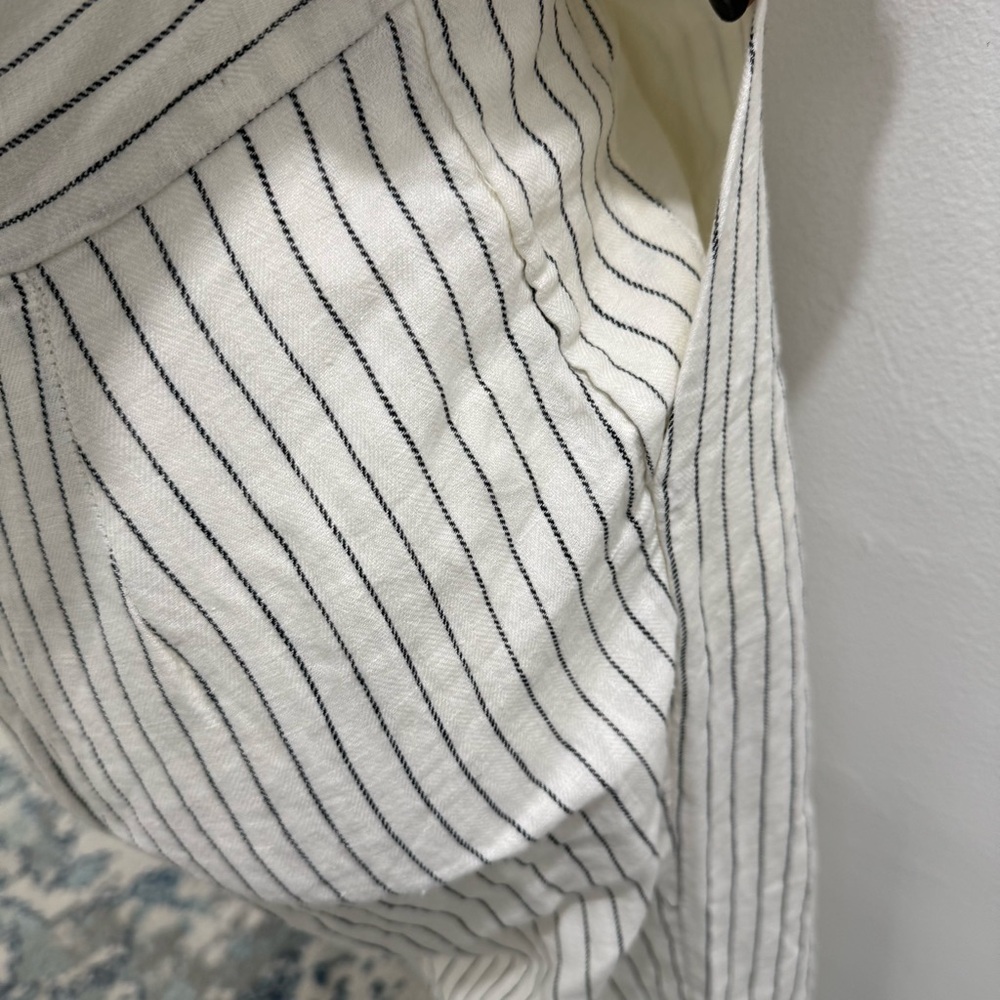 Rachel Zoe Linen Blend Sleeveless Cropped Jumpsuit Womens Size 4 EUC - Picture 7 of 8